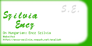 szilvia encz business card